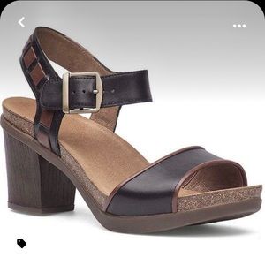 DANSKO Debby Black/Brown Sandals Size EUR 39